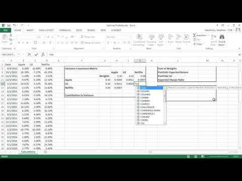 how to graph efficient frontier in excel for mac